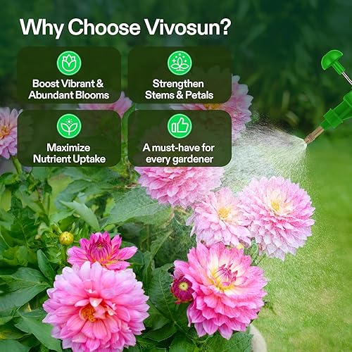 Miniatura 7 de VIVOSUN NutriBoost (0-0-1) y Bloom Juice (0-6-4), suplemento de floración fertilizante líquido para etapa de floración, alimento concentrado para