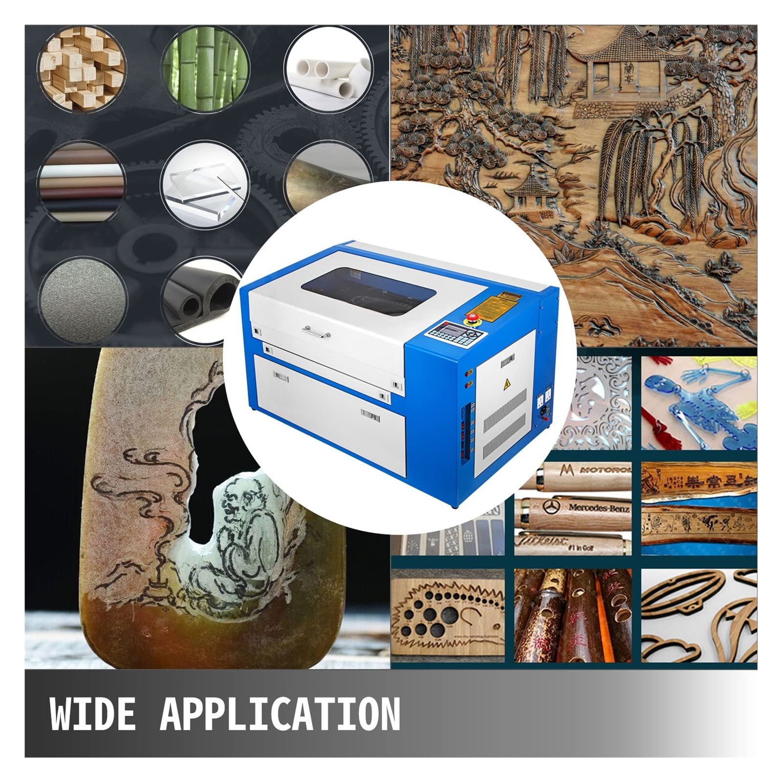 Coupeur spécifique de routeur de commande numérique par ordinateur de port USB de découpeuse de tube de CO2 de 50W for le contreplaqué/acrylique/bois/cuir Pour le bricolage