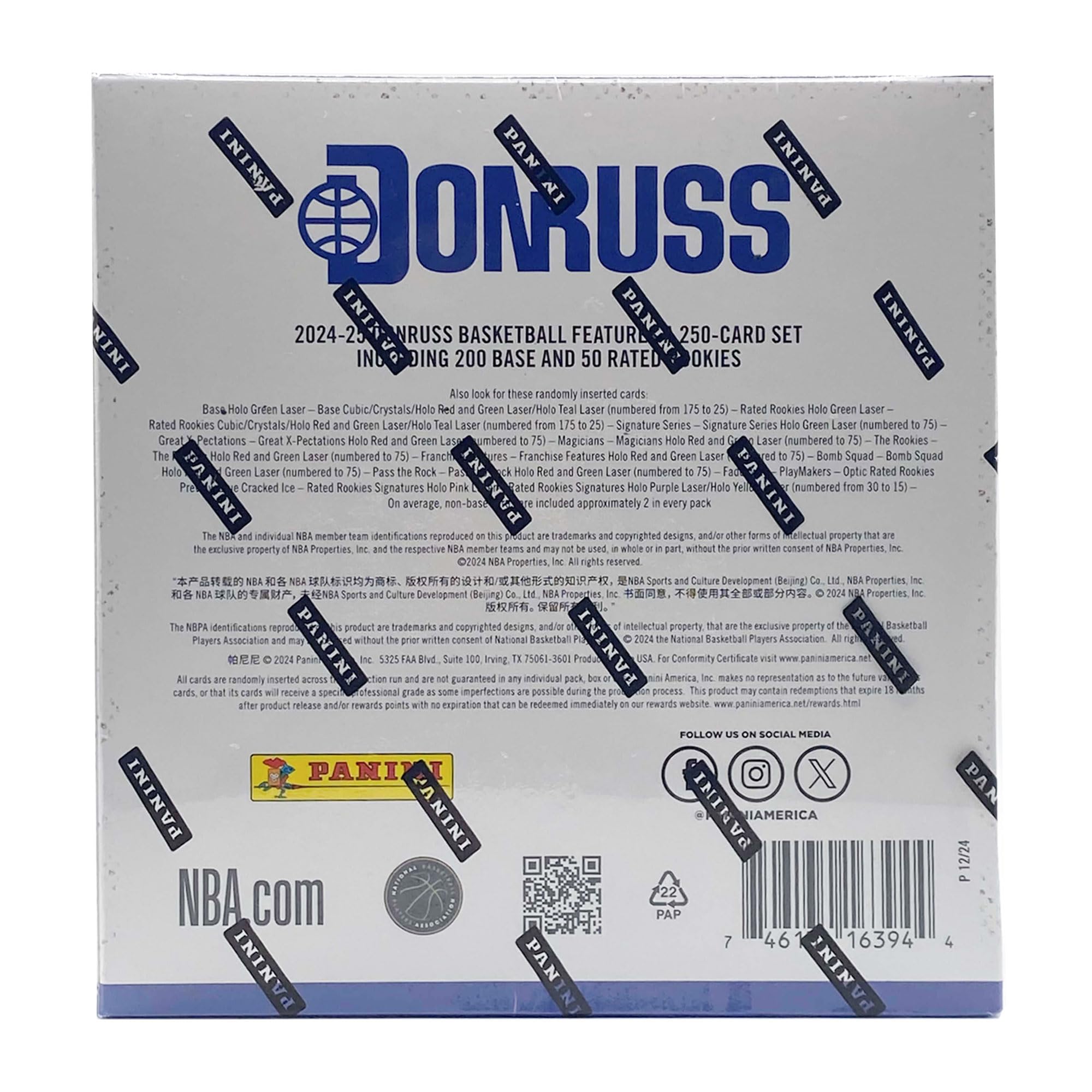 Panini Donruss 2024 2025 Mega Box Basketball NBA & Card Up Sleeve
