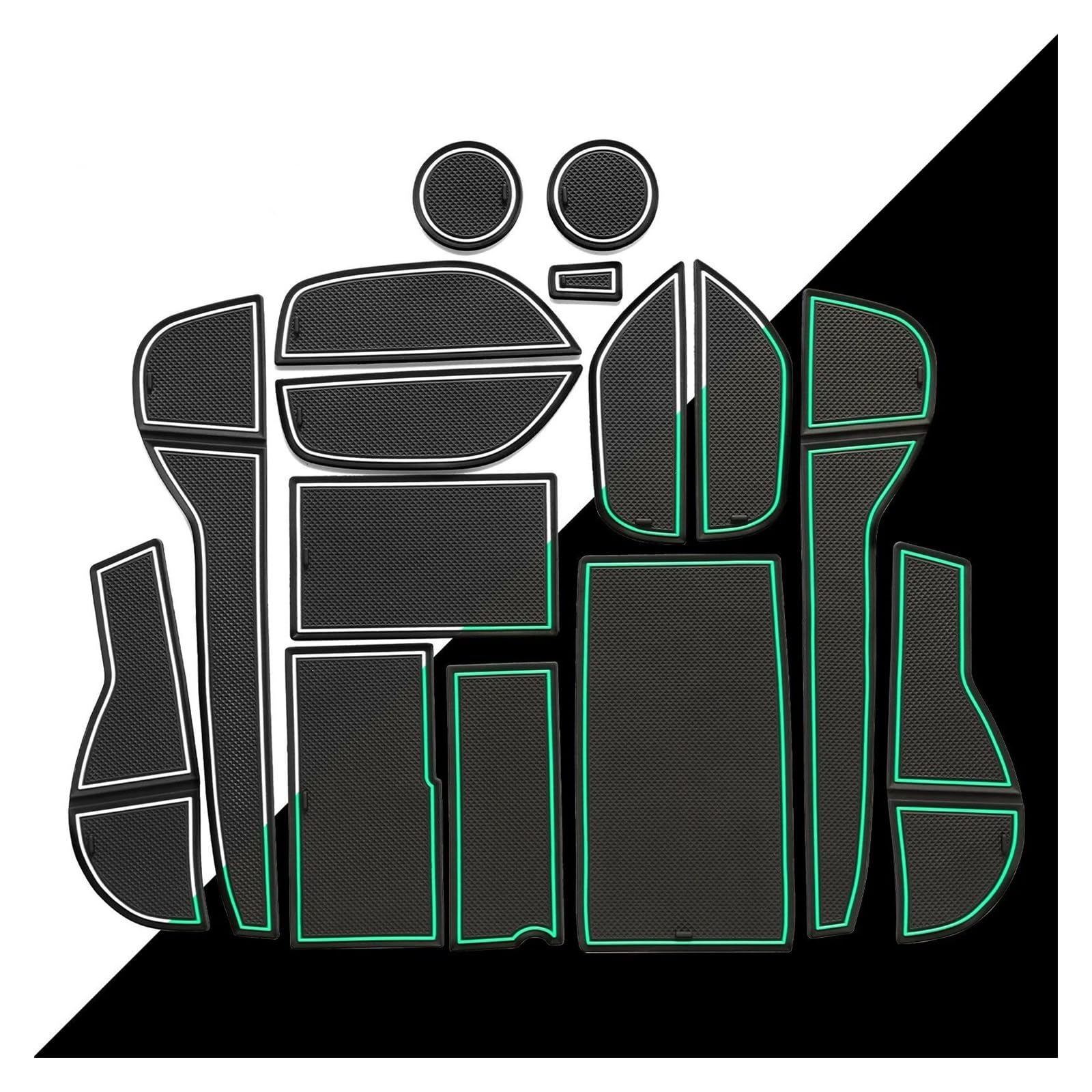 Tapis Antidérapant pour Porte Voiture pour RX 2023 Rainure Porte Antidérapante, Porte-gobelet Dessous Verre en Caoutchouc Intérieur (Color : US 1)
