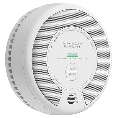 X-Sense 2-in-1 Smoke and Carbon Monoxide Detector Alarm (Not Hardwired), 10-Year Battery-Operated Dual Sensor Fire & CO Alarm, SC06, 1-Pack