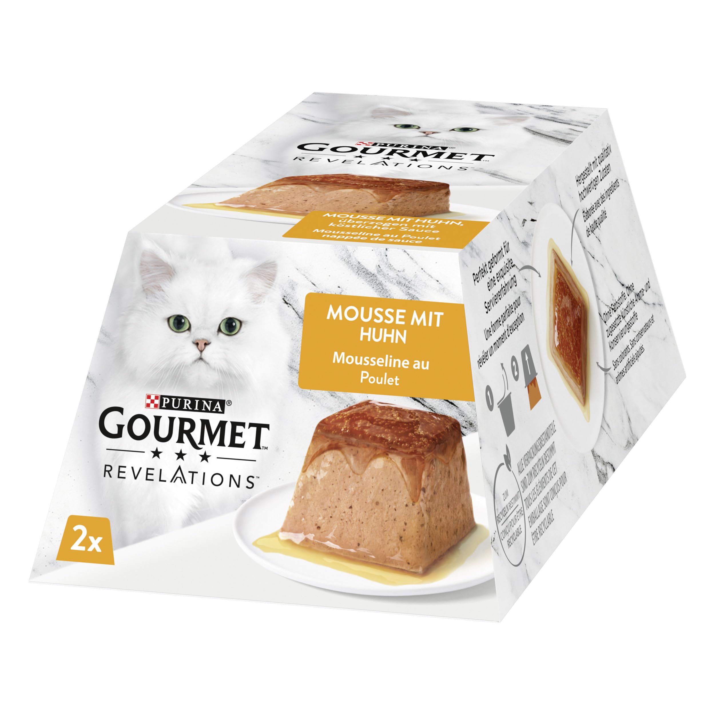 Gourmet Revelations Mousse, Katzenfutter nass, mit Huhn, 24er Pack (24 x 57g)