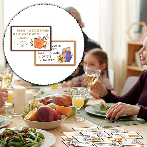 Miniatura 3 de Tarjetas de pistas de búsqueda del tesoro de otoño para niños, tarjetas de acertijo de calabaza, actividades de otoño en interiores y exteriores (16