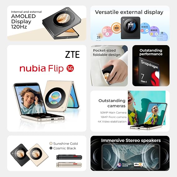 Zte Nubia Flip 8 GB / 256 GB 6.9 Inch One Size