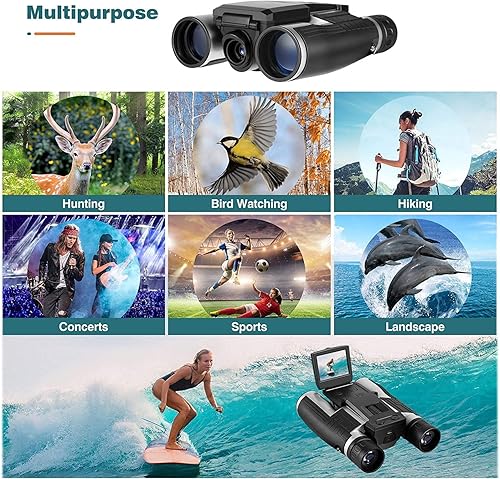 Miniatura 4 de Cámara digital de 5 megapíxelesvideocámara grabadora de fotos 12X32 binocular con pantalla LCD de 2 pulgadas y tarjeta de memoria de 32 GB para