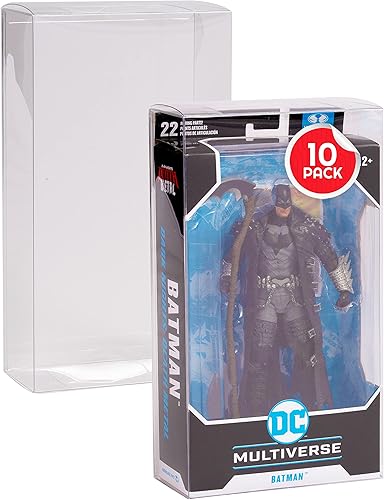 Miniatura 9 de EVORETRO Funda protectora de figura de acción en caja para McFarlane DC Multiverse BAF de 7 pulgadas - Paquete de 10 pantallas de plástico PET