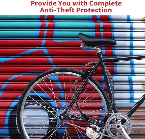 Miniatura 2 de DELSWIN Candado de disco con cable, bloqueo de disco de acero inoxidable, grillete de 38 pulgadas y cable de acero de seguridad de 6 pies para valla