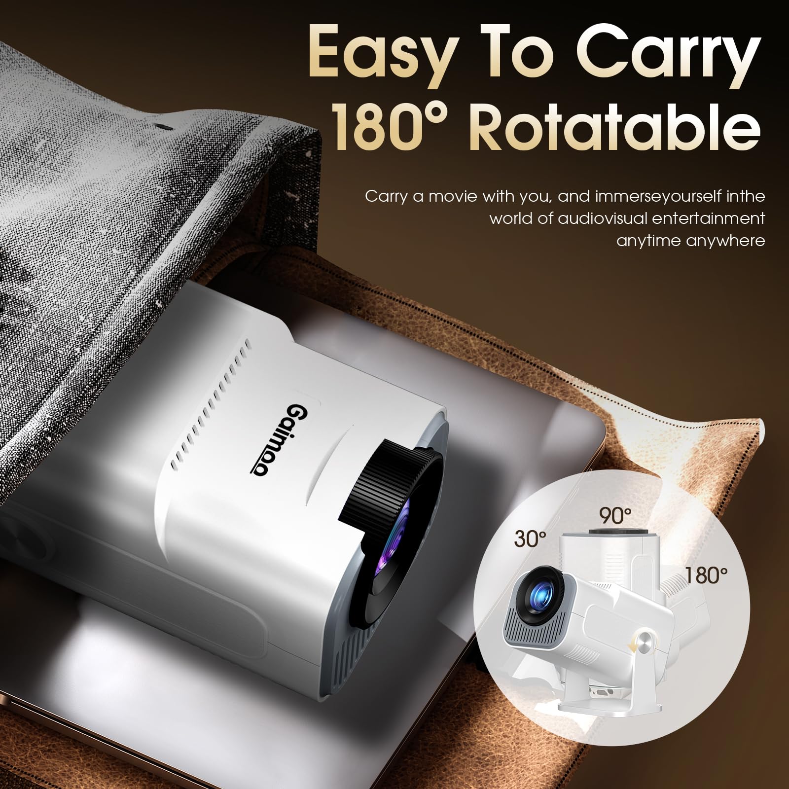 Vidéoprojecteur 2026 Upgraded 1920 * 1080P FHD 4K WiFi 6 Bluetooth 5.2