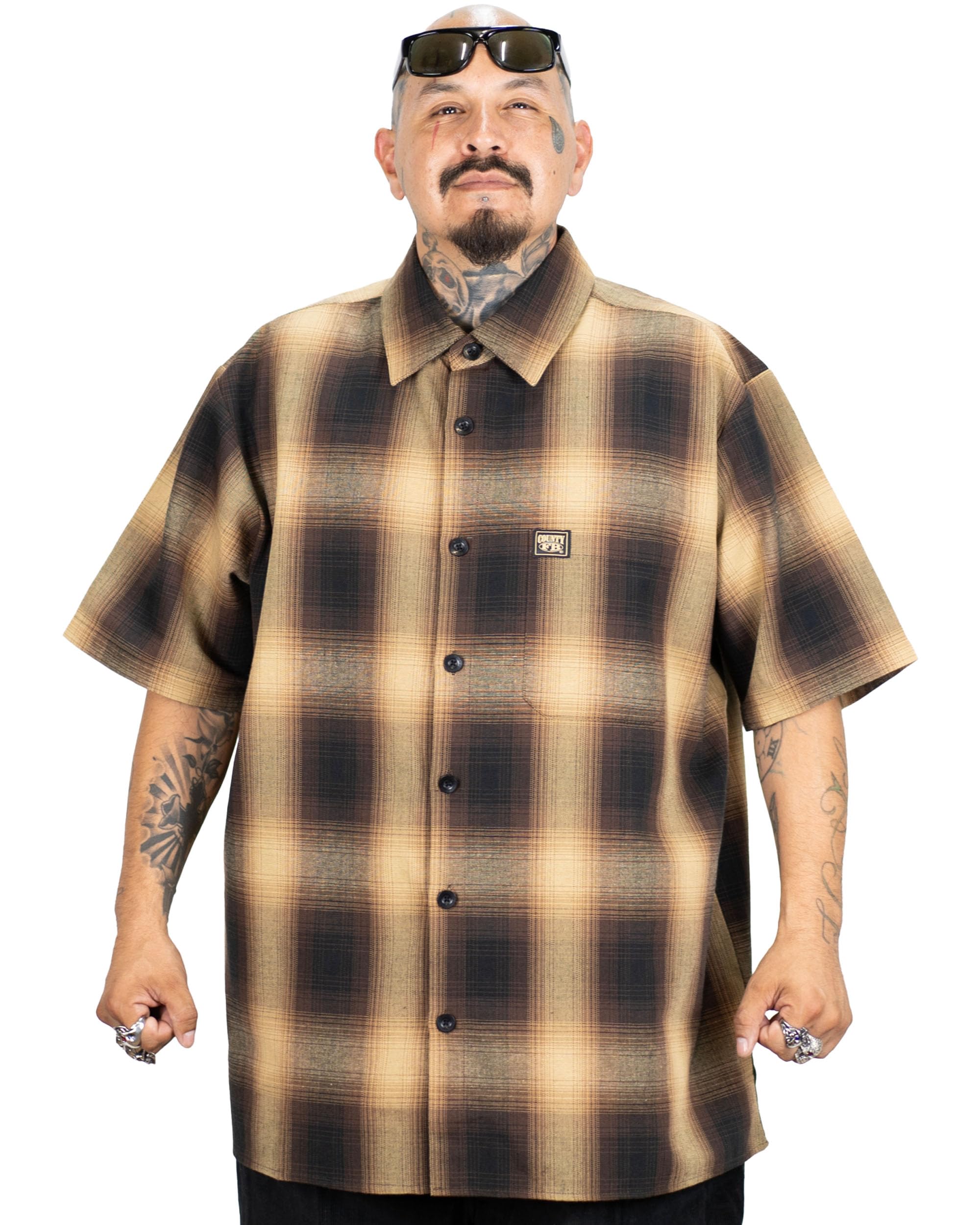 FB County Camisa de flanela para homens e mulheres - Camisa xadrez