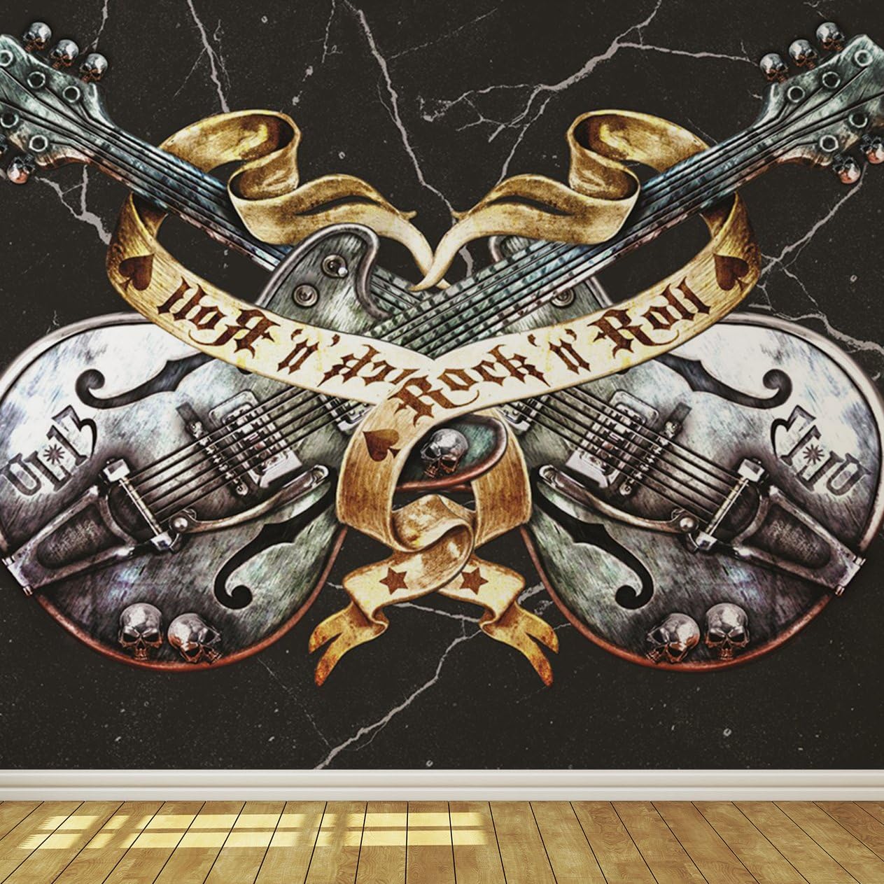 Crossed Guitars 4 Wallpaper Mural - Amazon.com