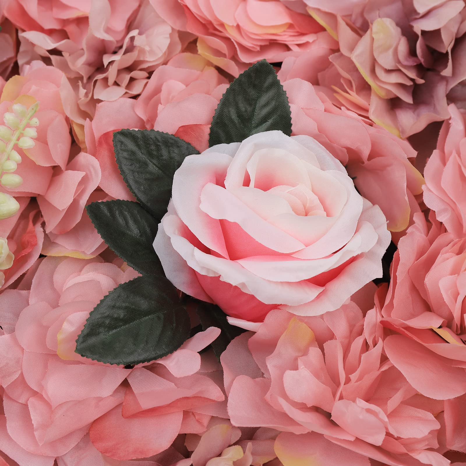 12 pannelli da parete di fiori artificiali, fiori artificiali 3D, decorazione da parete, per tutti i tipi di decorazioni per feste, 60 x 40 cm, dalie, rose e piante acquatiche