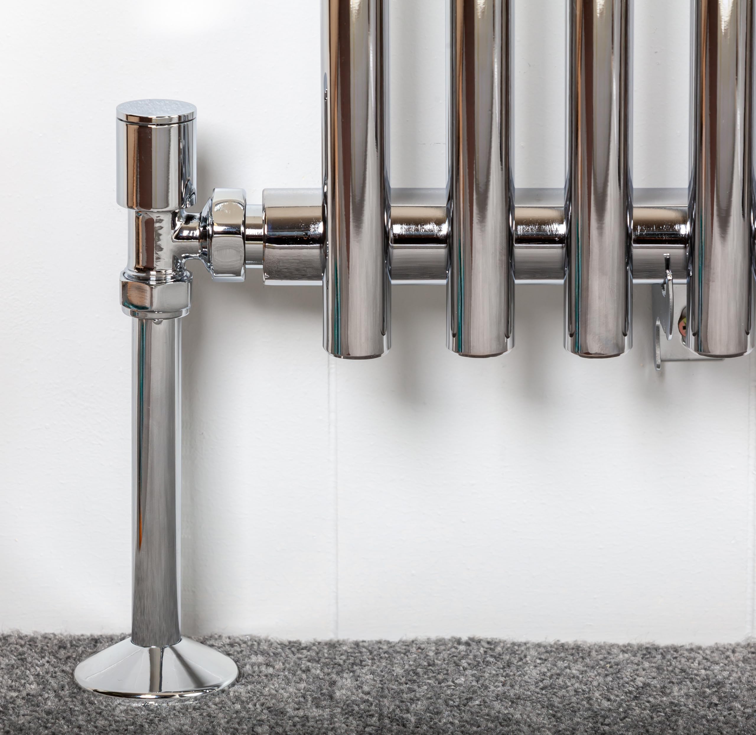 Team Controls Towel Rail Valves Angled Chrome Pair 15mm Heavy Pattern x 1/2" - Image 2