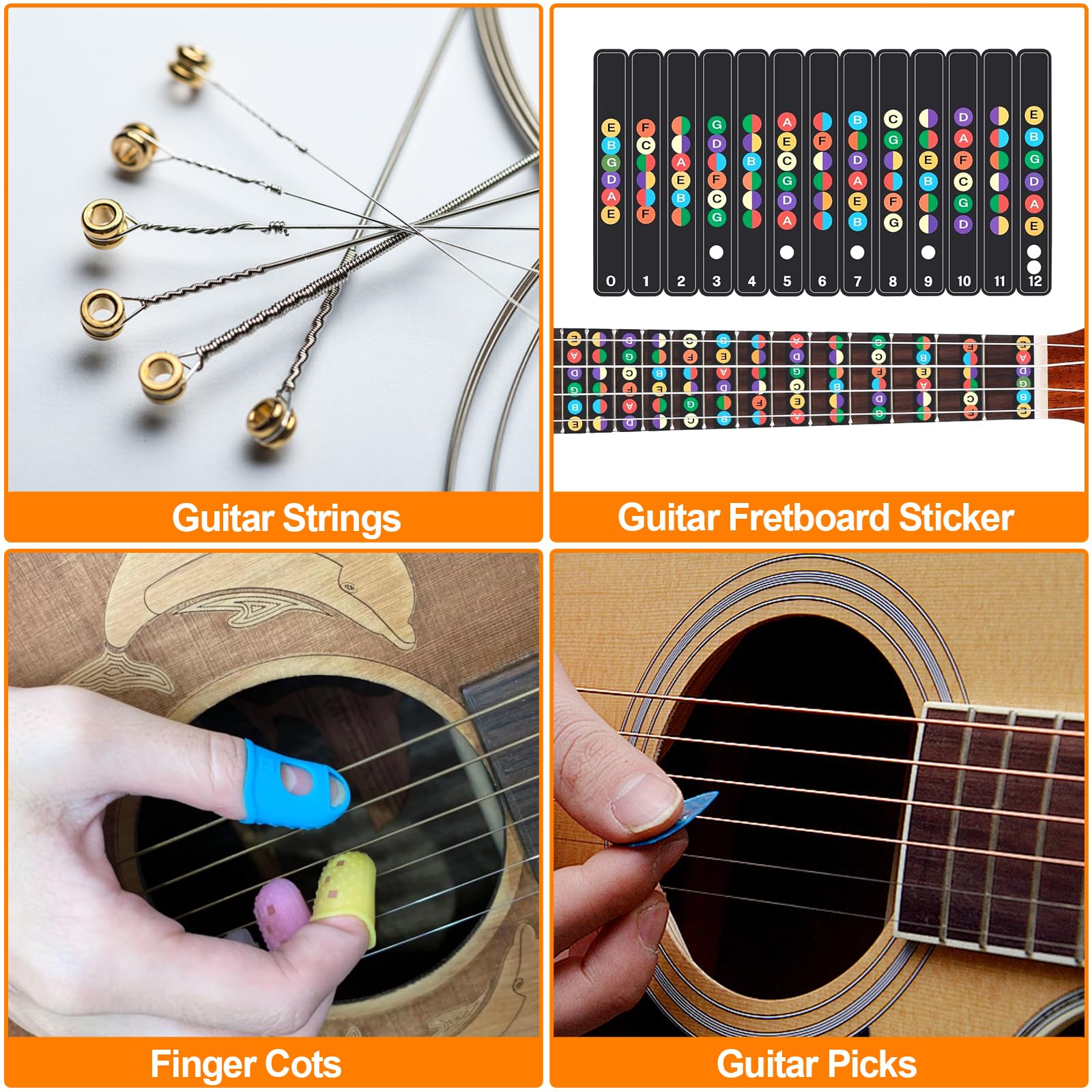 Kit de 132 outils d'entretien de guitare, kit d'outils de réparation de guitare avec sac de transport, accessoires de nettoyage pour ukulélé, basse, mandoline, banjo, cadeau parfait pour les amateurs
