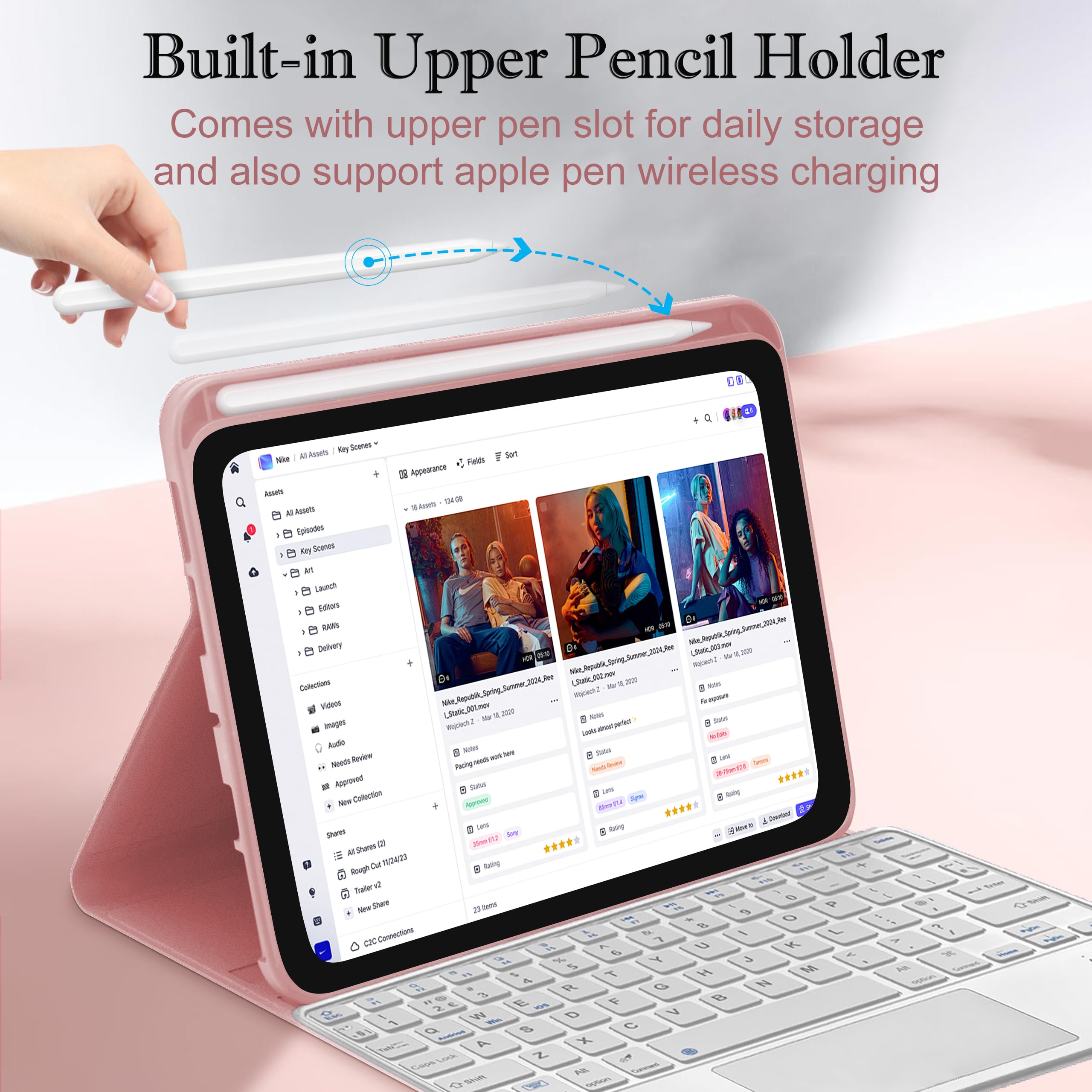 Keyboard Case for iPad Air 13 (M4, 2026/M3, 2025/M2, 2024) & iPad