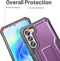 Vista 2 de FITO Funda para Samsung Galaxy S23 Plus, doble capa a prueba de golpes resistente para Samsung S23 Plus con protector de pantalla, soporte integrado