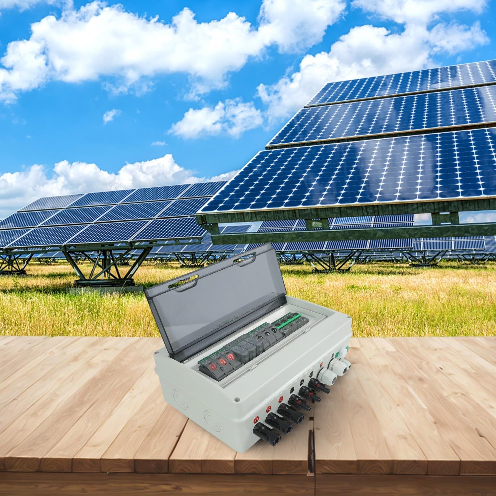 3 In 1 Out 1000 V Solar PV Combiner Box für Schutz, IP65 wasserdicht, DC-Verbindungskasten für Photovoltaik-Anlagen im Außenbereich