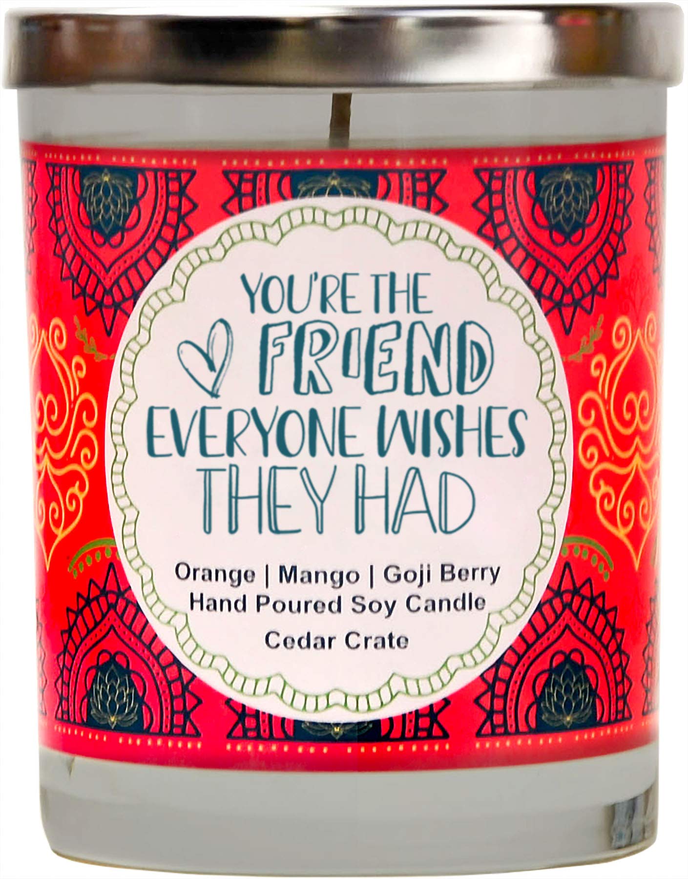 Orange, Mango, Goji Berry | Luxury Scented Soy Candles | 10 Oz. Clear Jar Candle | Made in The USA | Decorative Aromatherapy | Unique Gifts for Women or Men Multi 30739