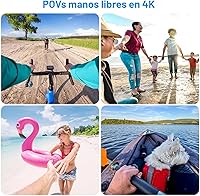 Vista 5 de Cámara de acción i3 4K de tamaño pequeño, se monta en cualquier lugar, cámara corporal pequeña con clip de resorte, vlogging portátil, grabación POV