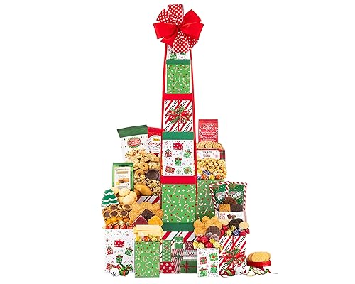 La torre de regalo de animación de invierno por Wine Country Gift Baskets.