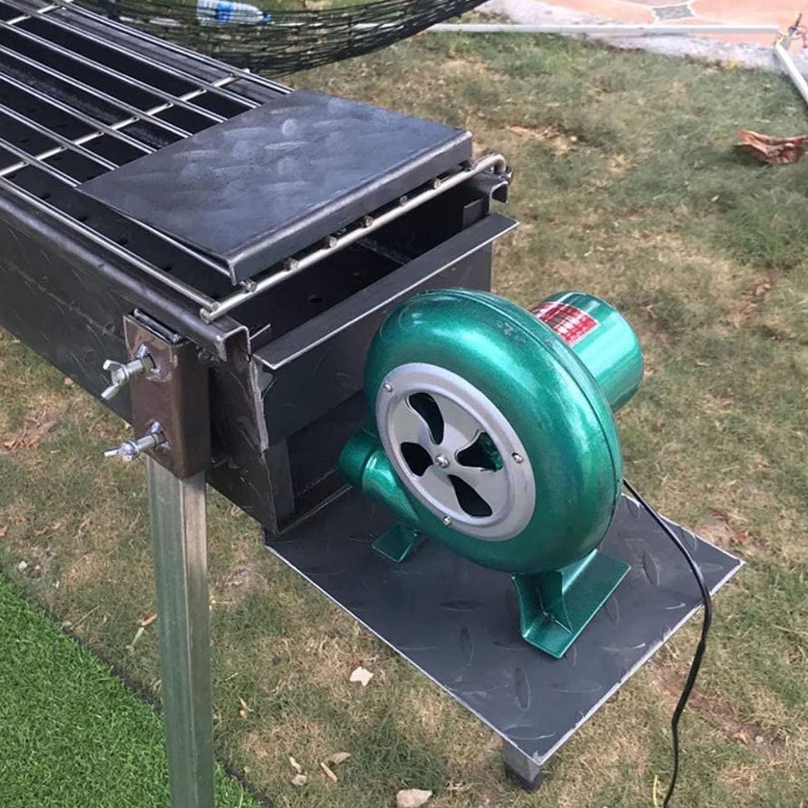 Odśrodkowa dmuchawa do grilla, przenośna elektryczna dmuchawa powietrza do gotowania na zewnątrz, mały kompaktowy wentylator pompki dmuchawy, na piknik kempingowy (80 W)