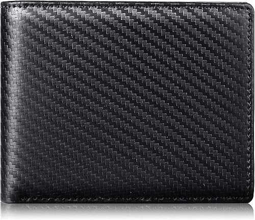 Swallowmall Mens Wallet RFID Genuine Leather Slim Bifold Wallets For Men Removable ID Windows 11 Cards Holders Gift Box