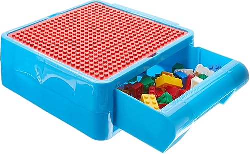 Build & Go - Estuche de almacenamiento con 100 bloques - Estuche de almacenamiento portátil para niños - Juego de bock de construcción de viaje para