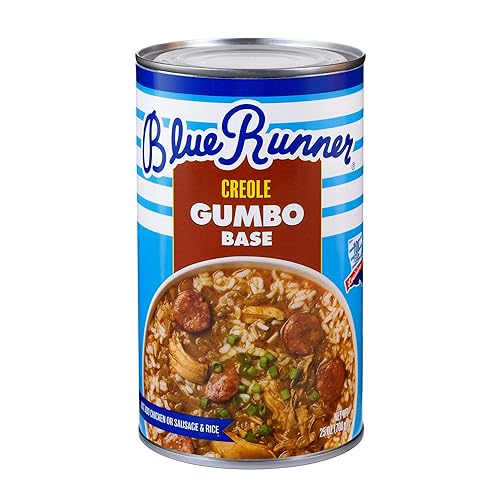 Blue Runner  Base de Gumbo de pollo y salchicha criolla de 25 onzas (paquete de 6)  Un clásico criollo rico, sabroso y auténtico  Solo tienes que