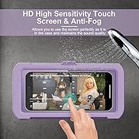 Vista 6 de URROY Soporte para Teléfono de Ducha Impermeable, Estuche para Teléfono de Ducha con Rotación de 360°, Soporte Universal de Montaje en Cubierta