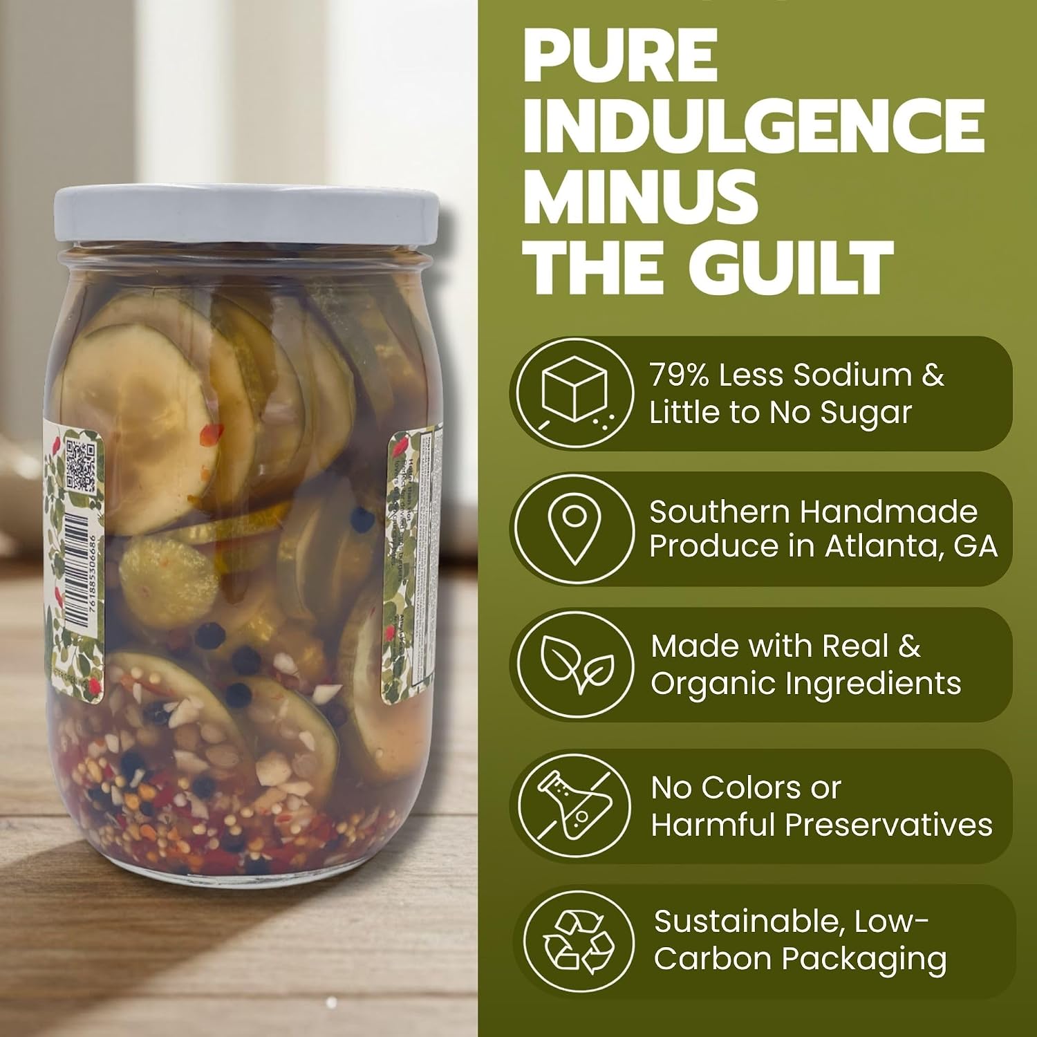 [PICKLES] - The Power Sour, Banana, Ghost, Heat & Sweet Pickle - 79% Less Sodium & Sugar Free - Extra Tangy Bold & Refreshing Gourmet for Savory Dishes & Bold Cocktails - 4 Flavors - 17 Oz - 4 Pack