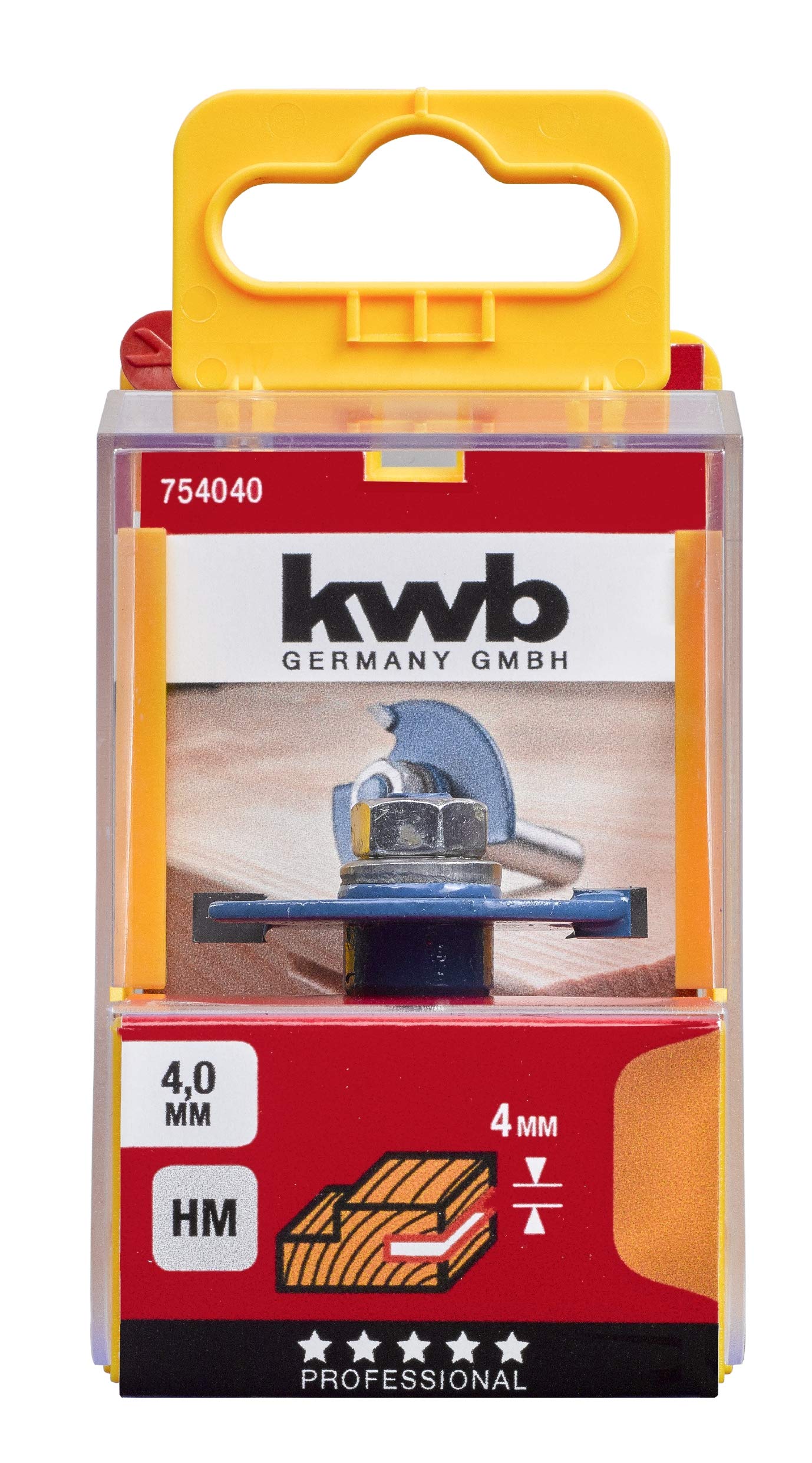 kwb Fraises à rainurer à disque Ø 4 mm, à mises rapportées en métal dur avec tige de serrage précise et géométrie de coupe optimisée pour un fraisage exact