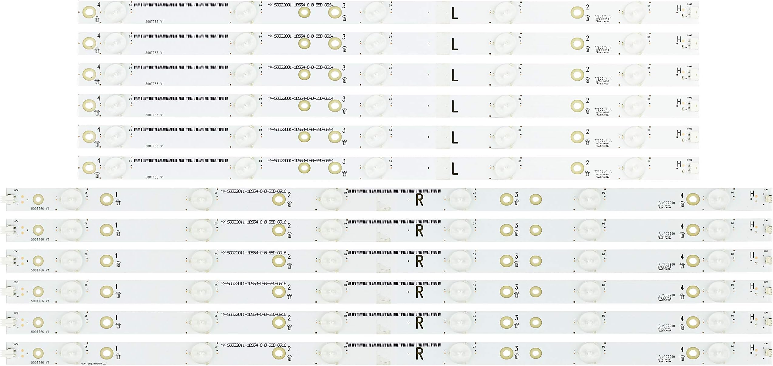 24 Barres LED Pour TV LG 65UH5500-UA – Réf: 5835-W65002-LR40/OP40 – Occasion