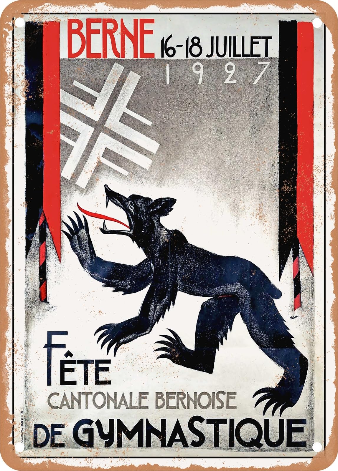 METAL SIGN - 1927 Bernese Cantonal Gymnastics Festival Vintage Ad home decor