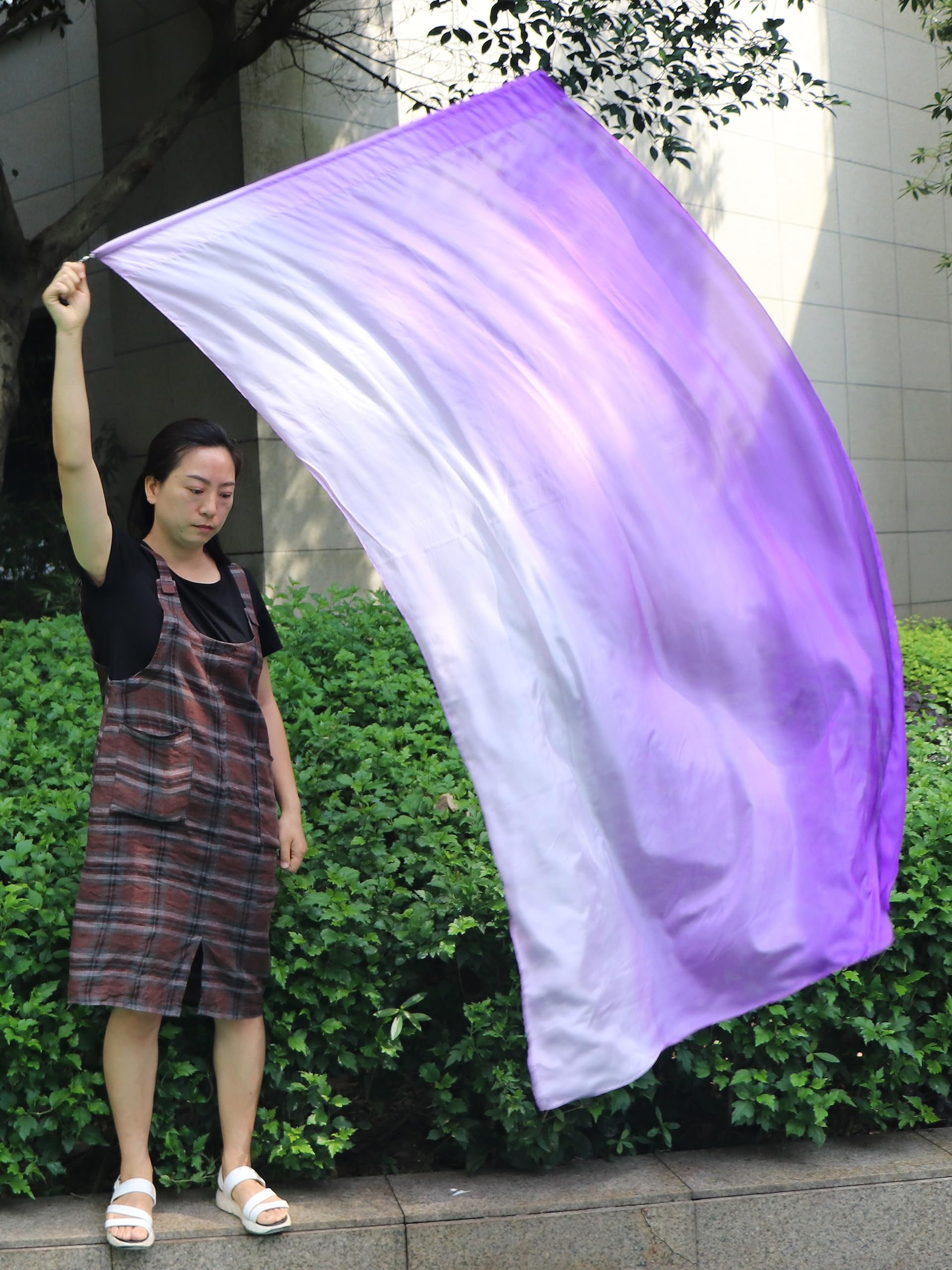 Bandiera Danza Winged Sirenny 174cm - Seta Dipinta A Mano, Per Poi E Flow Arts - Foto 3
