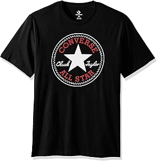 Converse Men's Chuck Patch Short Sleeve T-Shirt, Black, M (10007887-A01-001-M)