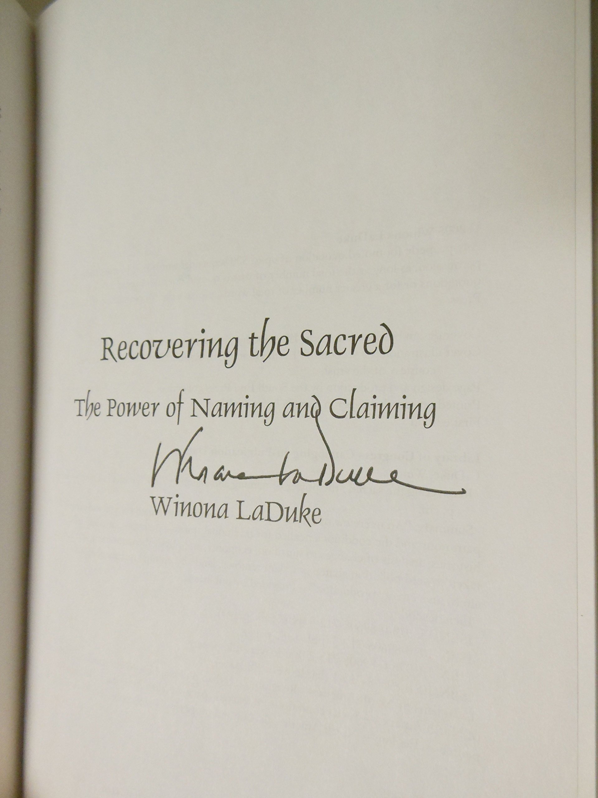 Buy Recovering the Sacred: The Power of Naming and Claiming — BookShops.in