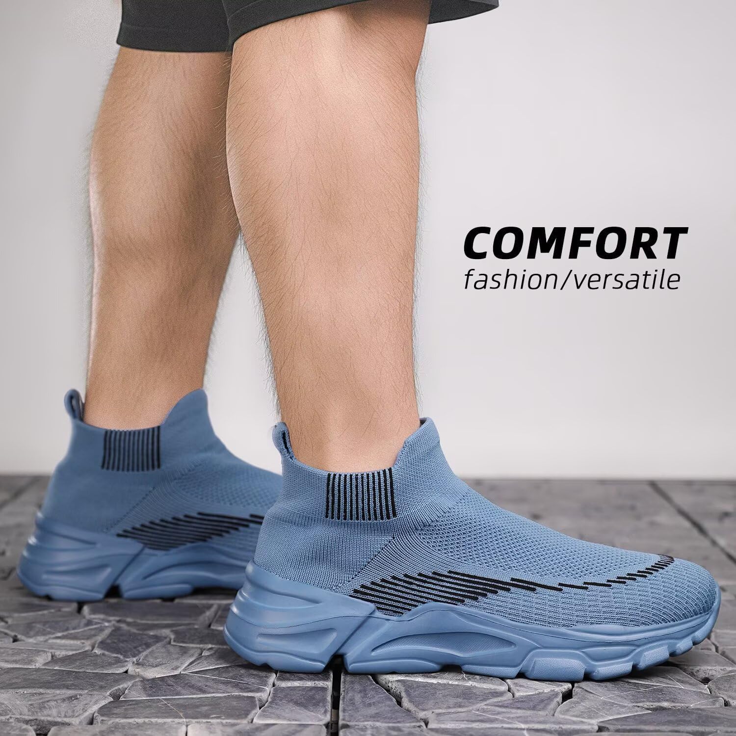 Men's Slip On Walking Shoes Running Comfortable Tennis Breathable Lightweight Non Slip Athletic Gym Workout Casual Fashion Sneakers - Image 7