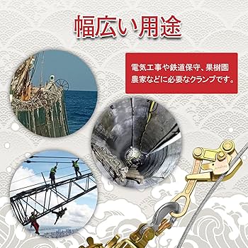 Amazon.co.jp: Dragnwin カムラー 掴線器 メラー 1t 張線器 2.5