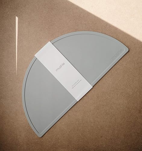 Miniatura 2 de mushie Mantel individual de silicona para niños, diseño antideslizante sin BPA (piedra)