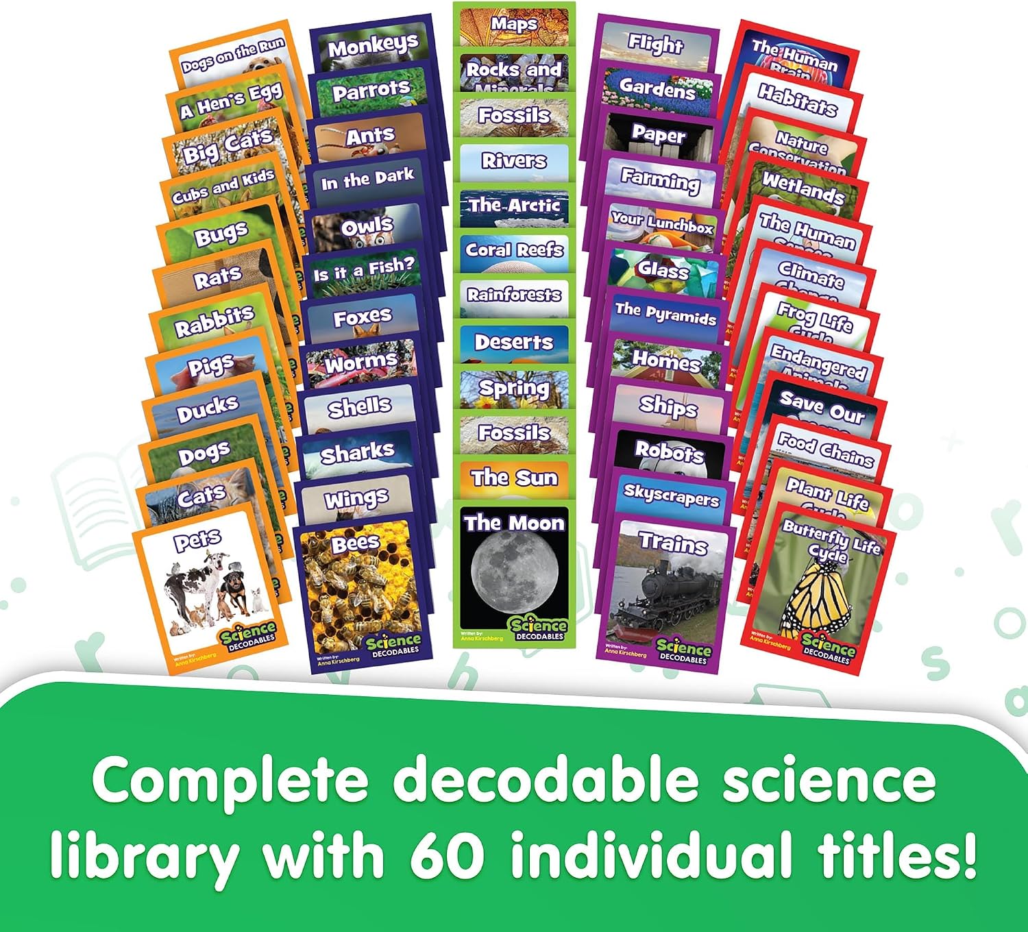 Junior Learning Beanstalk Books Letters & Sounds Science Decodables Non-Fiction Boxed Set, Multi