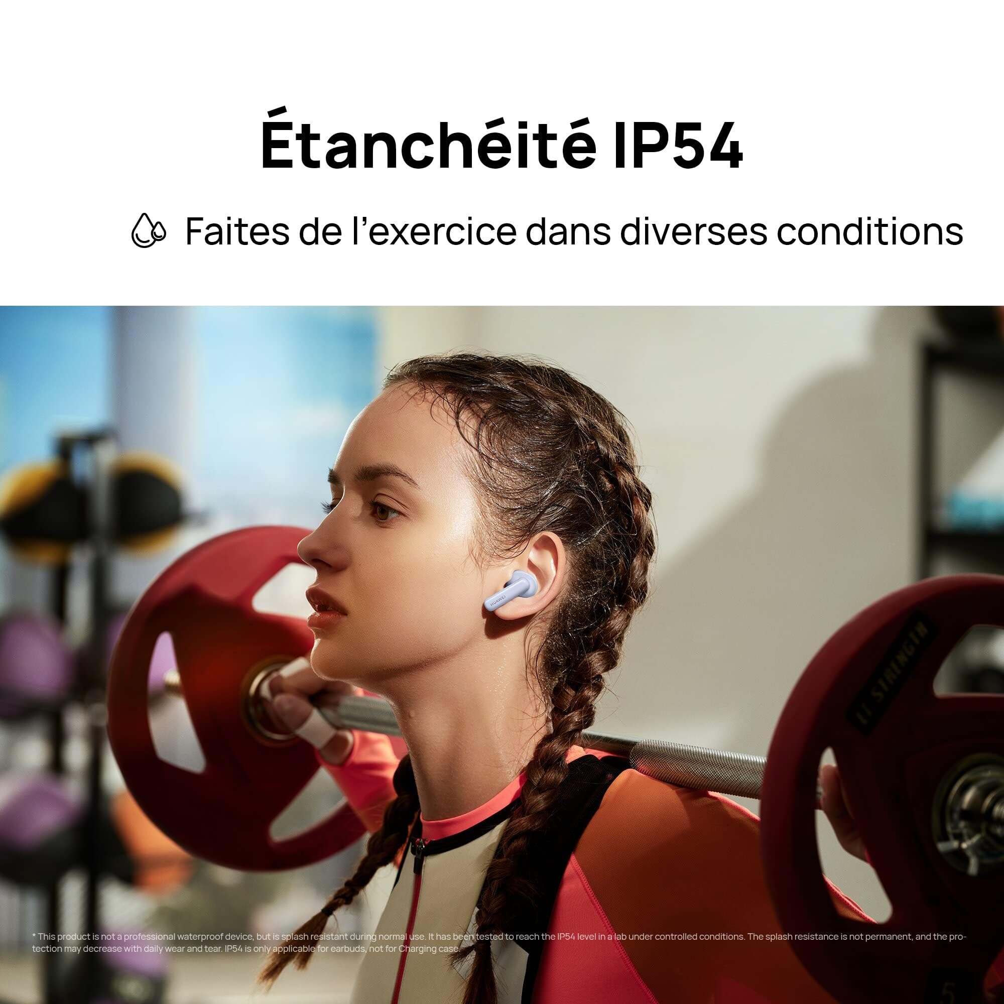 HUAWEI FreeBuds 5i écouteurs sans Fil, Bluetooth, Son certifié Hi-Resolution, Reduction du Bruit Active multimode, Charge Rapide 4 Heures d'autonomie en 15 Minutes, avec iOS/Android/Windows, Noir