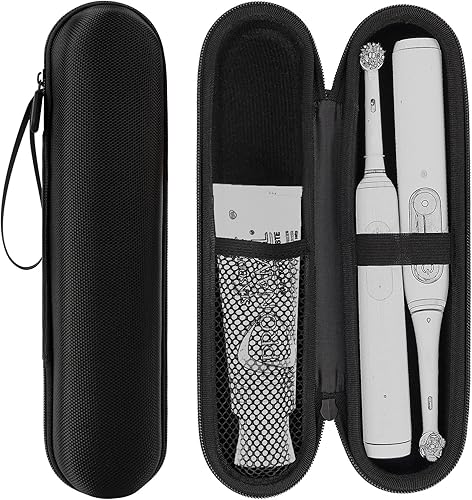 Linkidea Funda de viaje para cepillo de dientes eléctrico y pasta de dientes, bolsa de transporte para cepillos de dientes con batería compatible