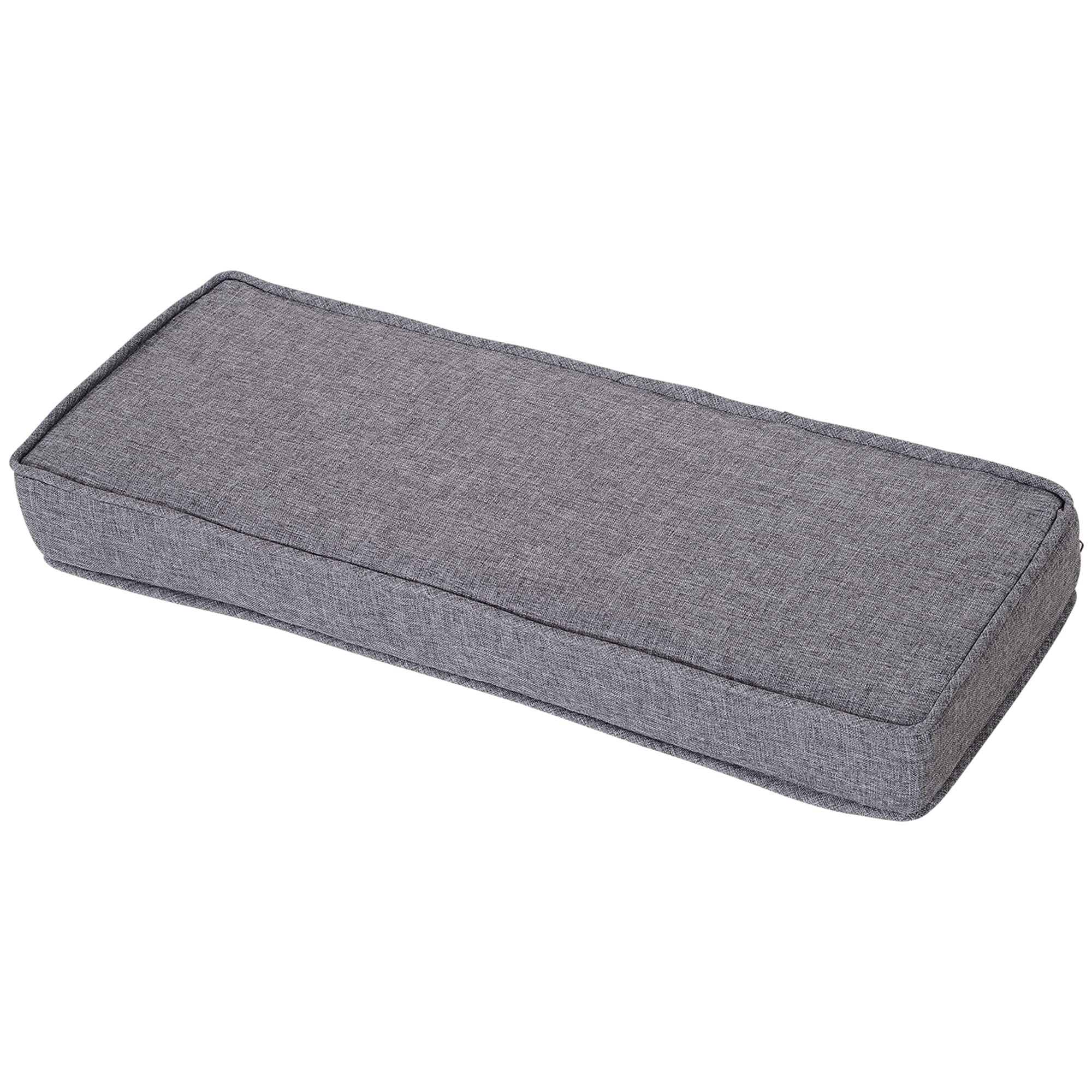 Outsunny Salotto da Giardino Esterno in Rattan da 7 Pezzi, Set di Mobili con Tavolino e Divano Modulabile con Cuscini, Grigio