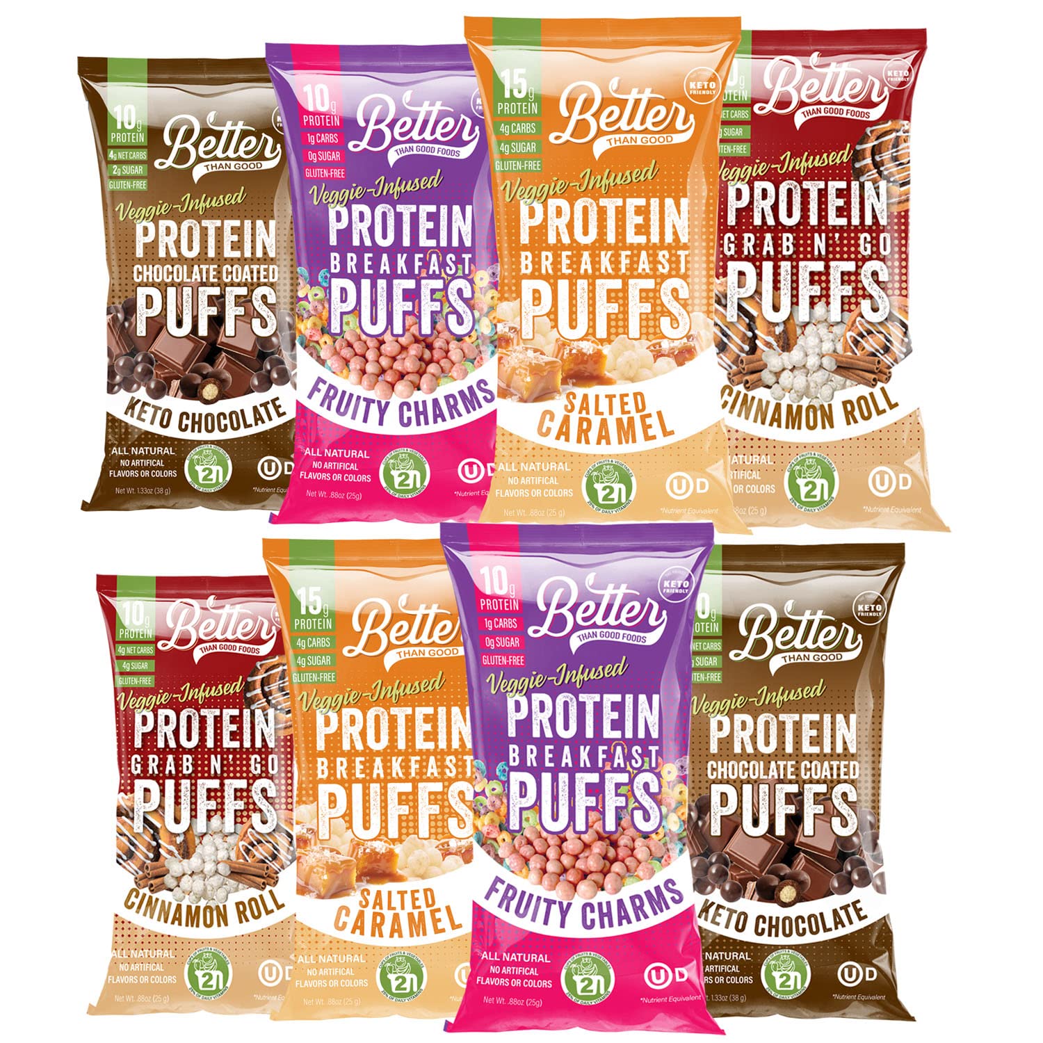 Better Than Good 8 Packs Keto, GlutenFree Protein Puffs