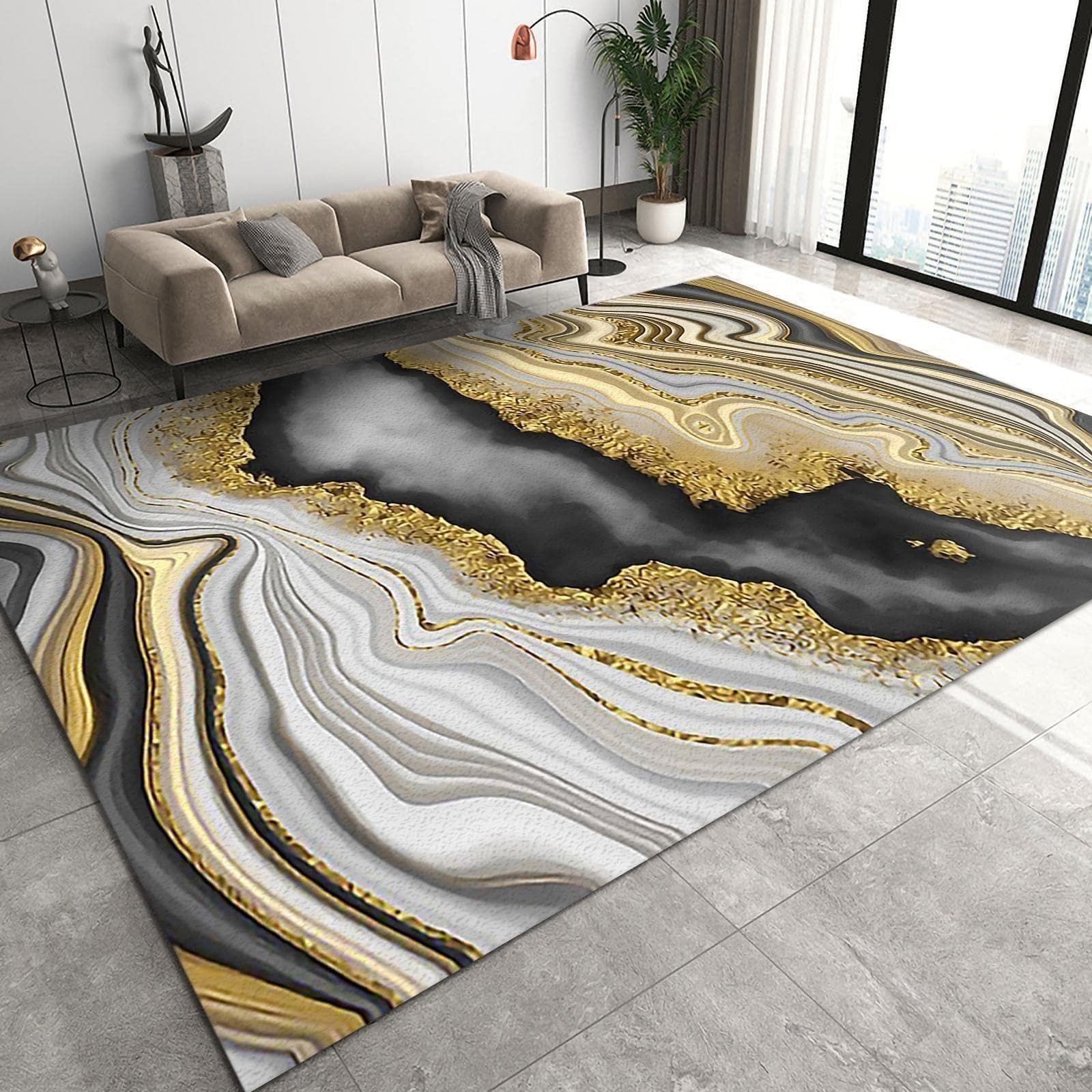 Tapis océan et coquillages côtier nautique lavable de 120 x 180 cm pour entrée