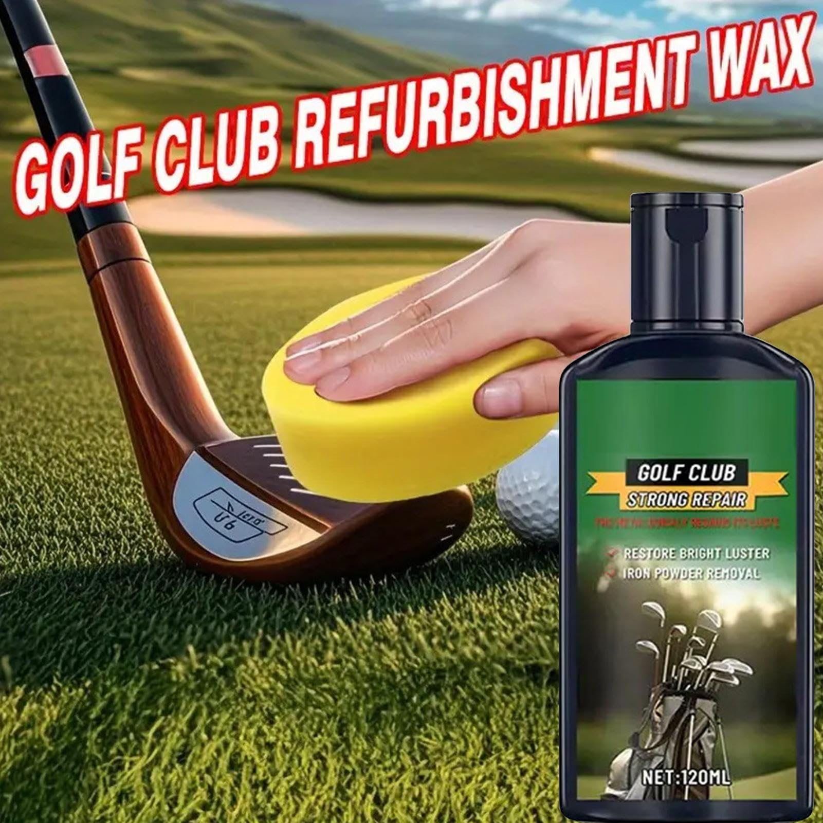 Golf Iron Cleaner, composto da 120 ml con spugna per lucidare giocatore di golf e metallo e alluminio