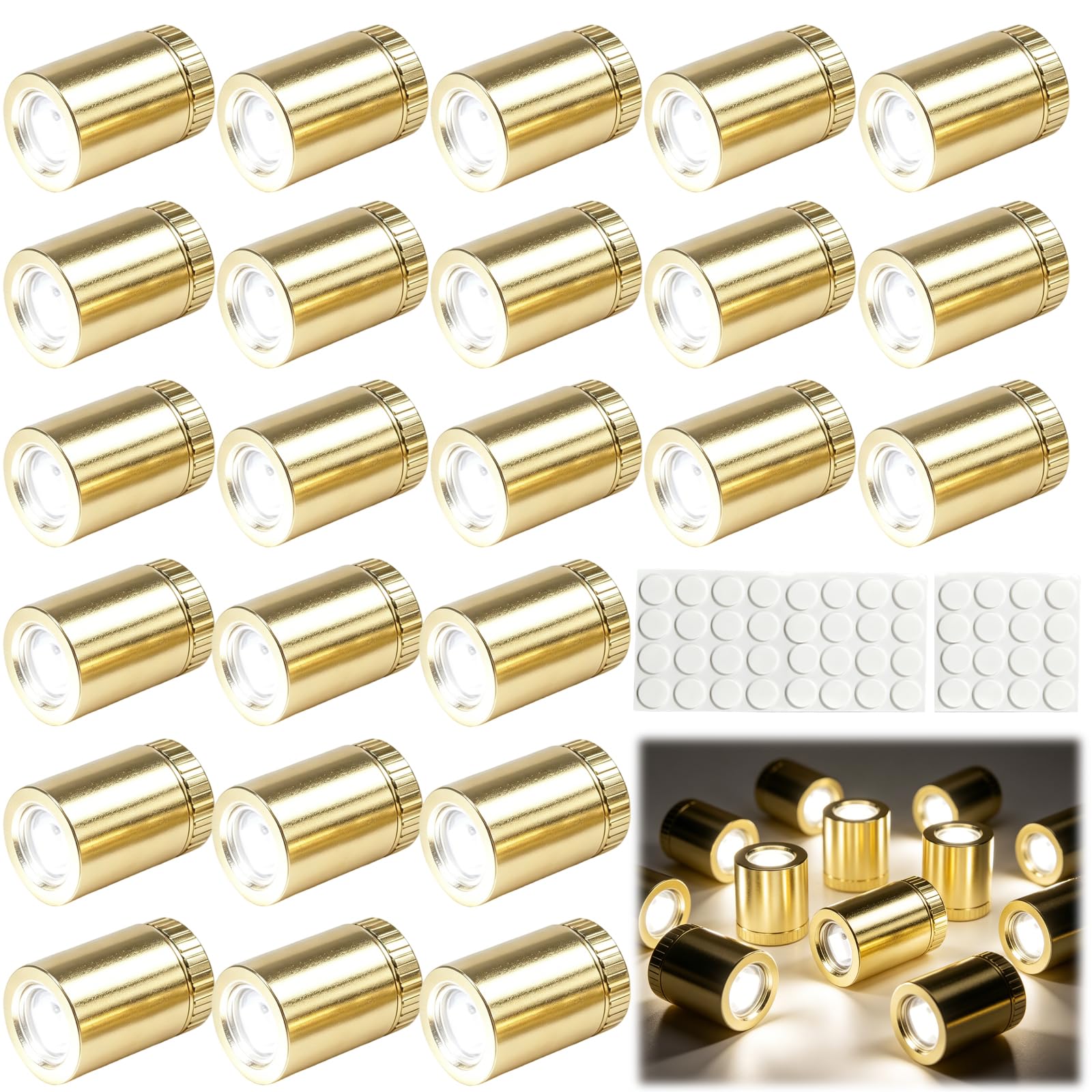 24 Stück Mini LED Lichter für Puppenhäuser Miniatur (Weißes Licht2) | mini Lichter zum Basteln, Miniatur LED Warmweißes Licht Deko für Vitrinen DIY Basteln