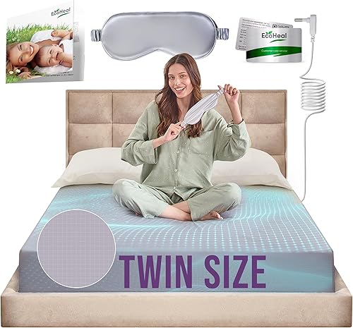 Miniatura 19 de Earth Grounding Sábanas tamaño King con 12% fibra plateada, 4% seda y 84% algodón, color blanco, sábana bajera conductora para un mejor sueño