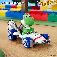Vista 2 de Hot Wheels Colección Mario Kart de Vehículos Réplica Fundidos a Presión a Escala 1:64, Juguetes Coleccionables