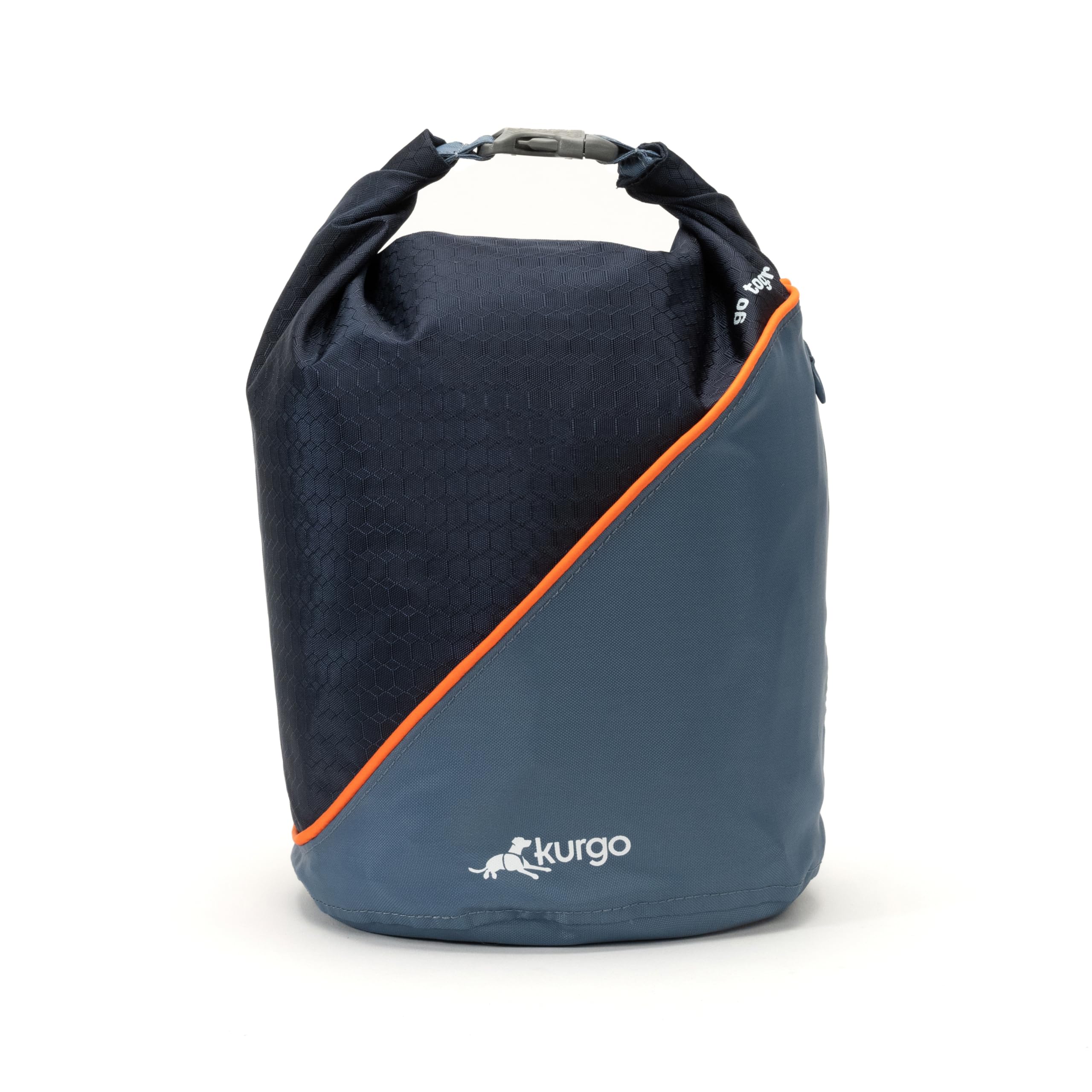 Kurgo Kibble Carrier - Contenitore Portatile per Cibo Secco per Cani - Ideale per Viaggi e Campeggio con Struttura Compatta e Capacità 2,3 kg - Blu Navy