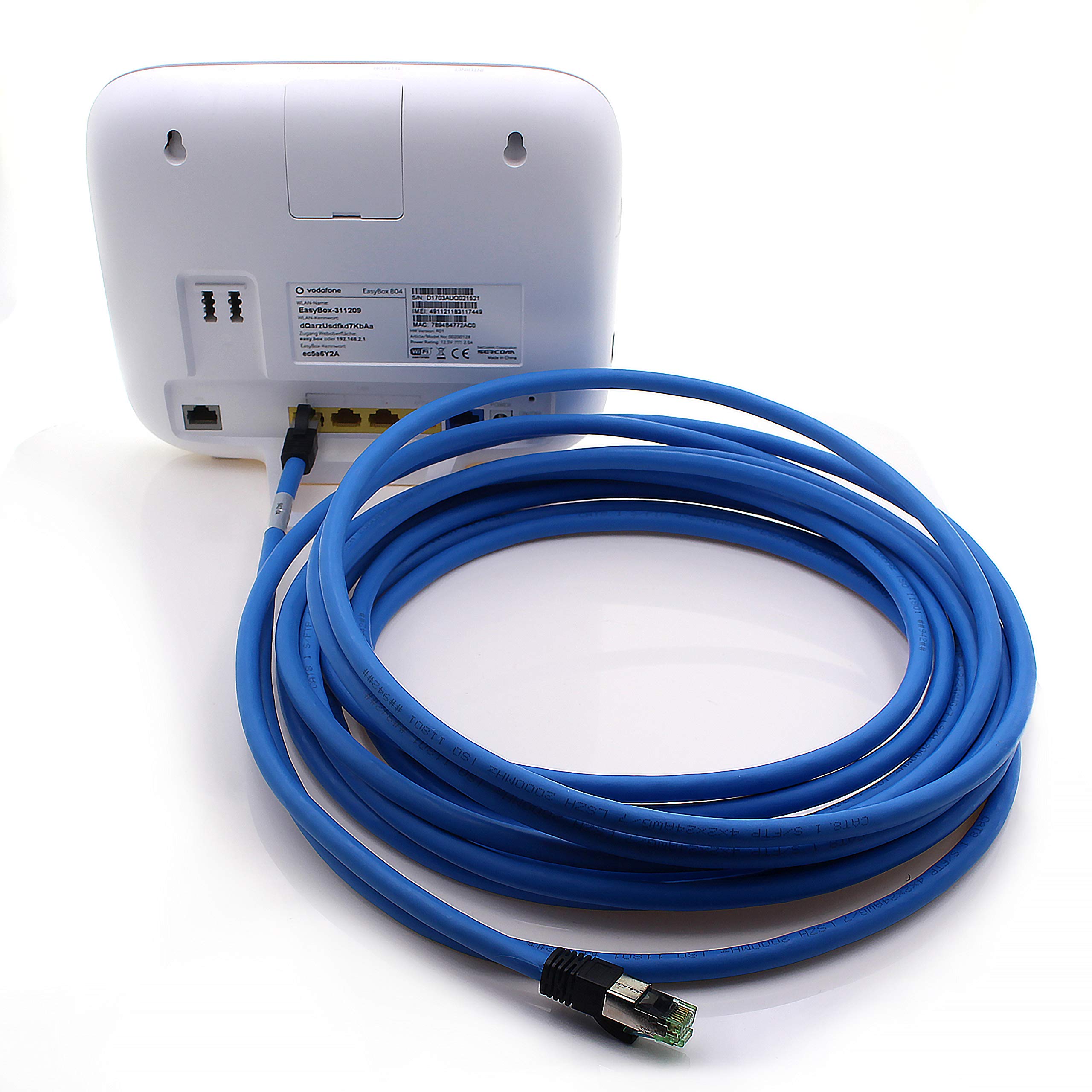 1aTTack.de Cat 8 LAN- Netzwerk- Kabel CAT8 2000 MHz 40 Gbit s 40GBase T High End Poe+ Patchkabel Ethernetkabel AWG24 Flexible Kupferadern SFTP LSZH 10 x 3 Meter Blau
